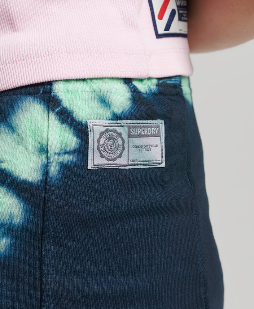 essentiële tie-dye rok in marineblauwlimoengroenpaars