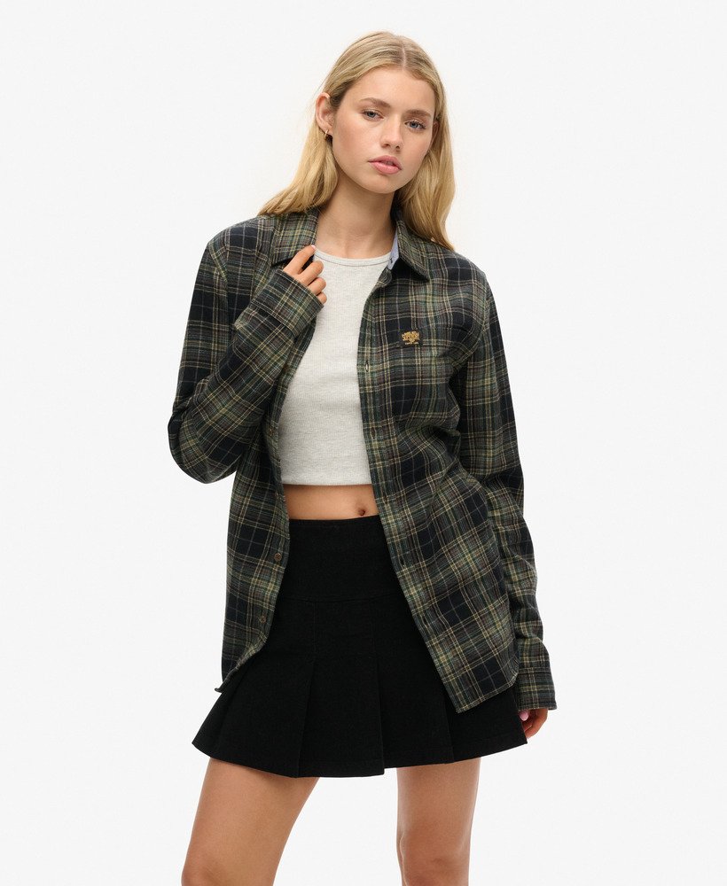 vintage geplooide minirok van corduroy in bison black
