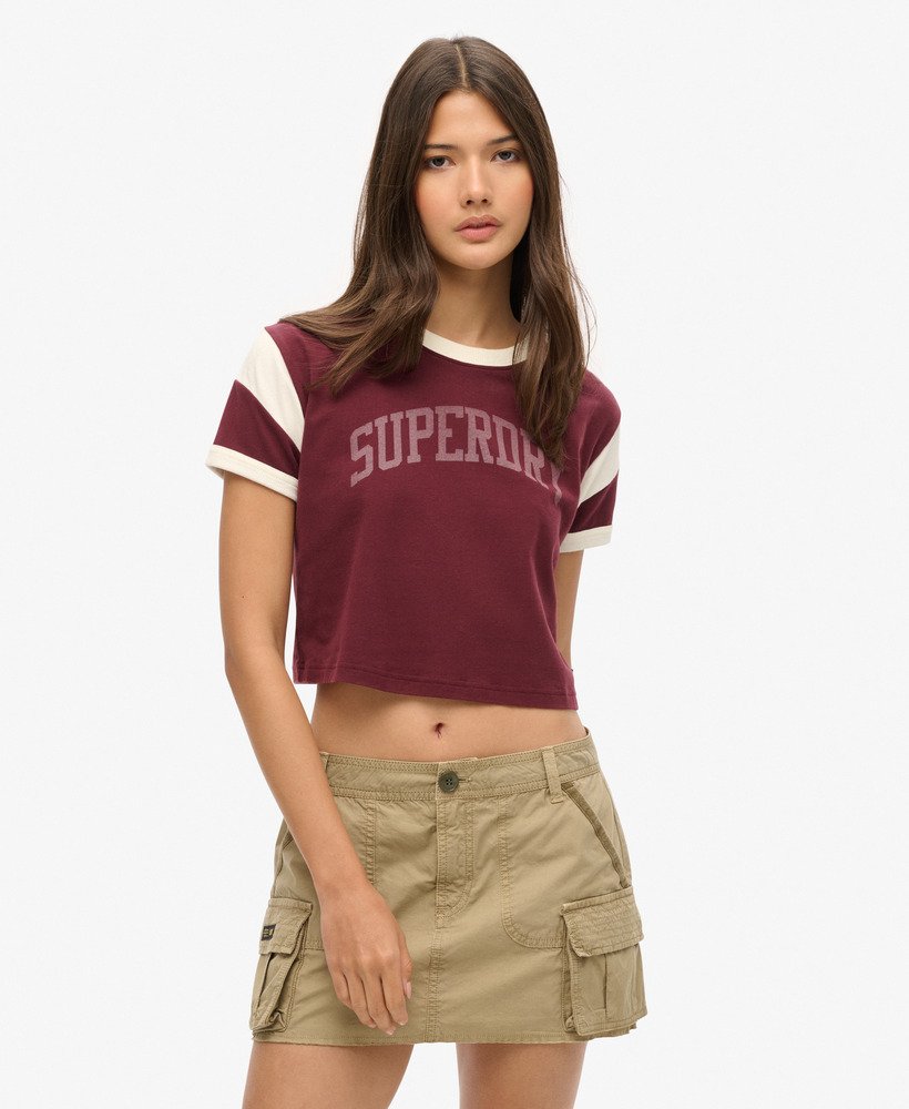 utility parachute skirt in stone wash taupe brown