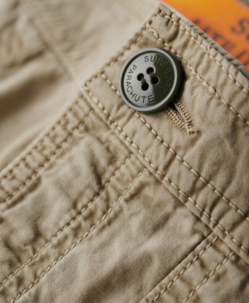 utility parachute skirt in stone wash taupe brown