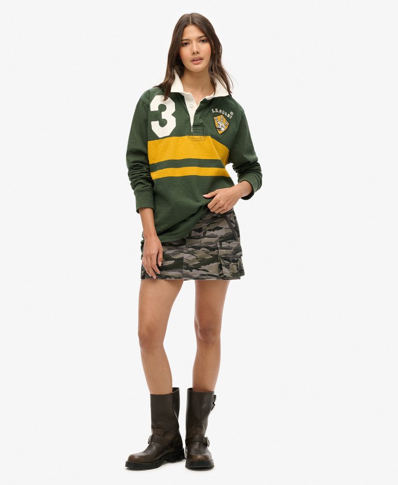utility parachute skirt in wave tiger camo