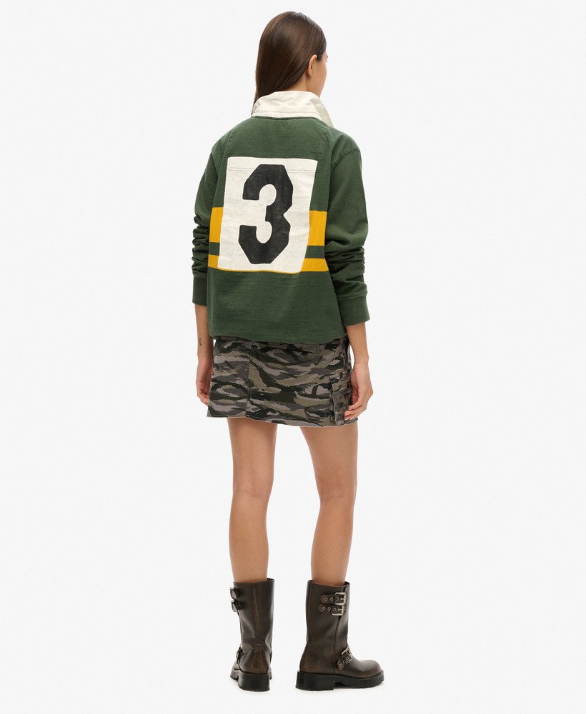 utility parachute skirt in wave tiger camo