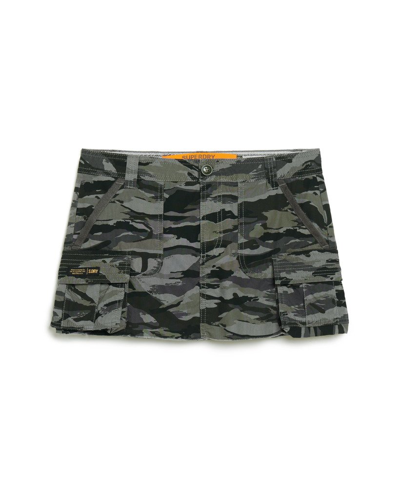 utility parachute skirt in wave tiger camo