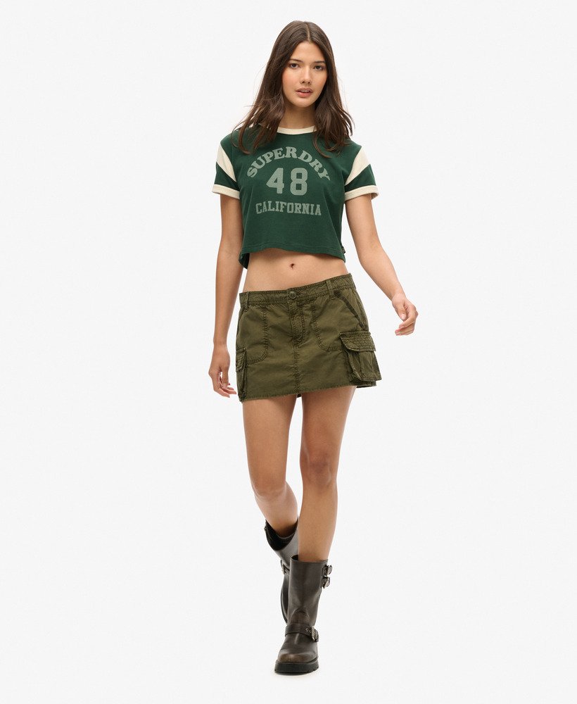 utility parachute skirt in olive night green