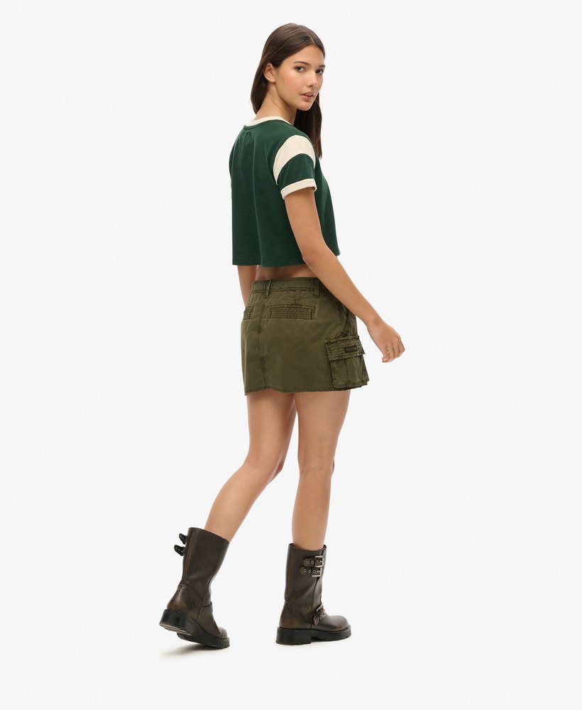 utility parachute skirt in olive night green