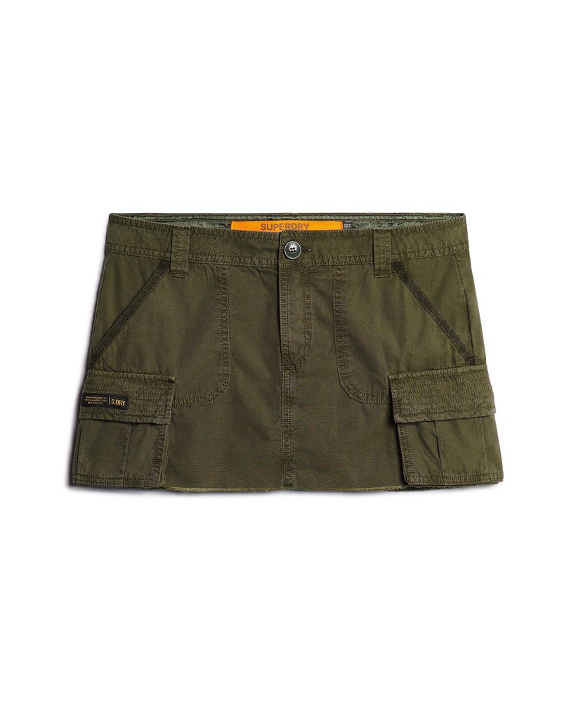 utility parachute skirt in olive night green