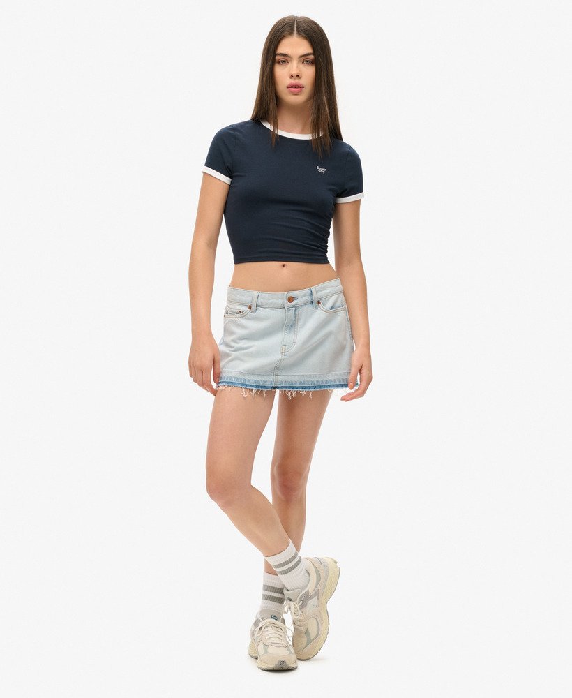 denim minirok in phoenix lichtblauw