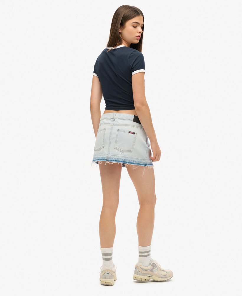 denim minirok in phoenix lichtblauw