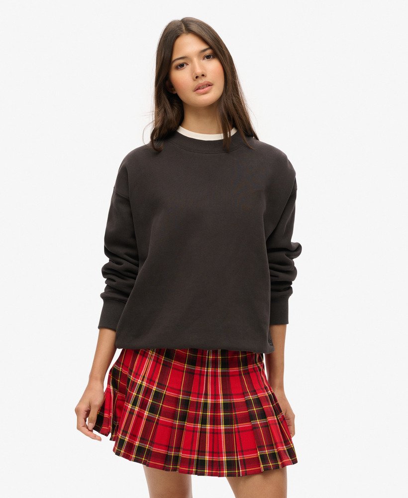 minirok met middelhoge taille en ruitpatroon in rood-zwart ruitpatroon
