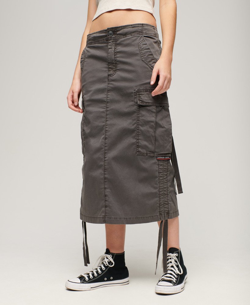 cargo midi rok in asfaltgrijs