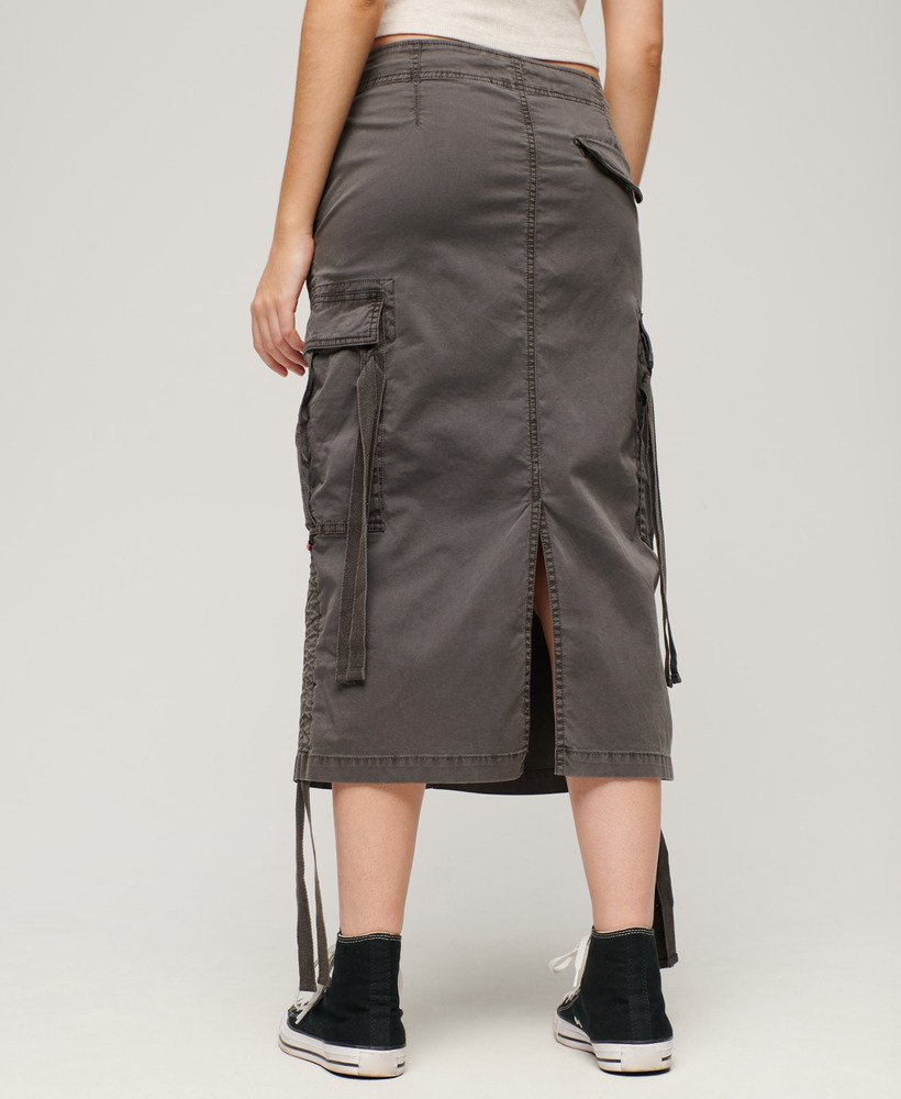 cargo midi rok in asfaltgrijs