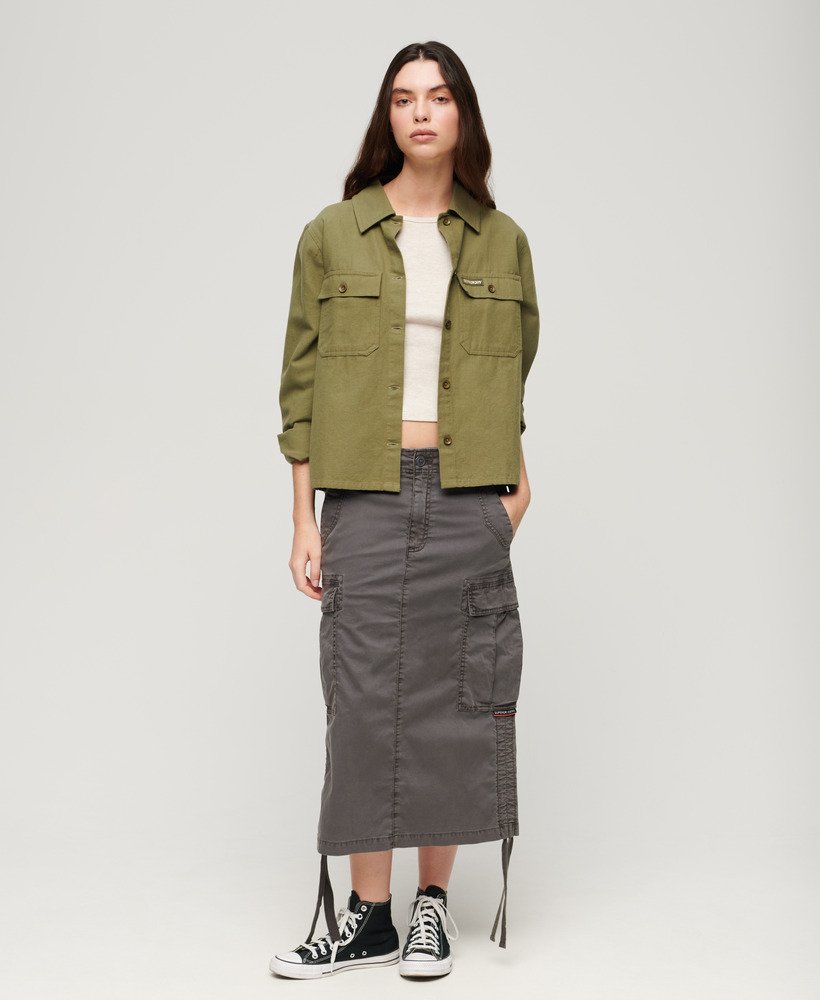 cargo midi rok in asfaltgrijs