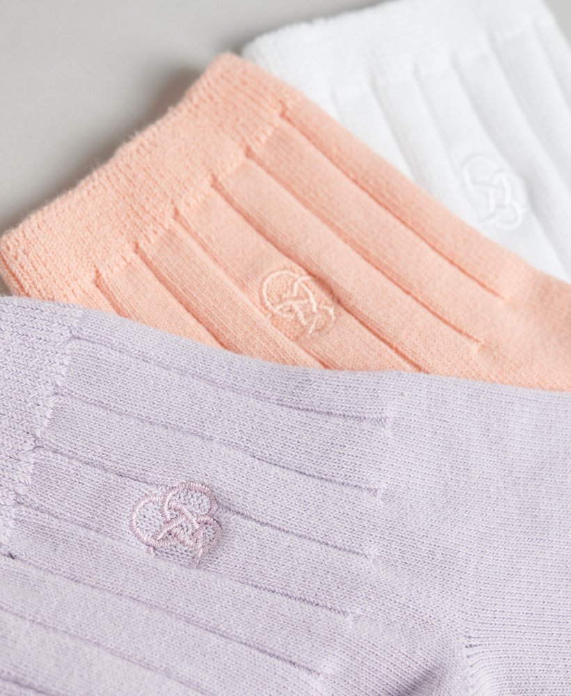 unisex enkelsokken van biologisch katoen in de kleuren opticlilacpeach.