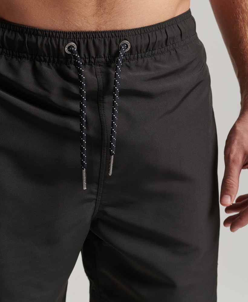 polo zwemshorts van gerecycled materiaal in gitzwart