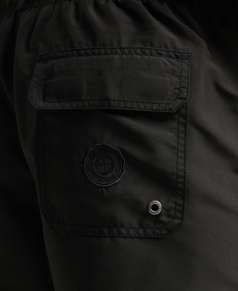 polo zwemshorts van gerecycled materiaal in gitzwart