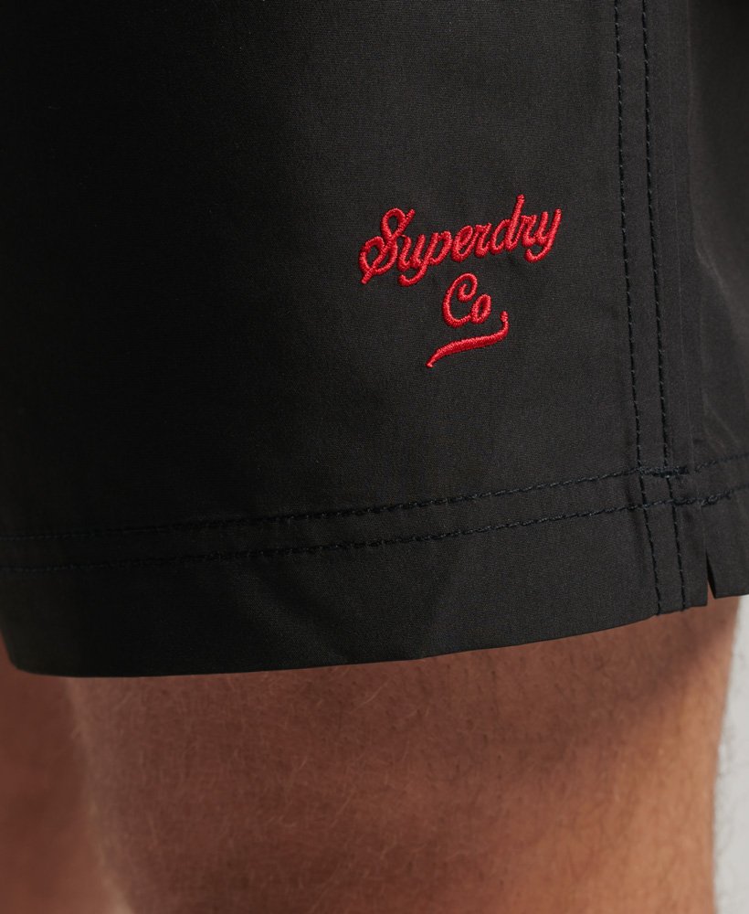 polo zwemshorts van gerecycled materiaal in gitzwart