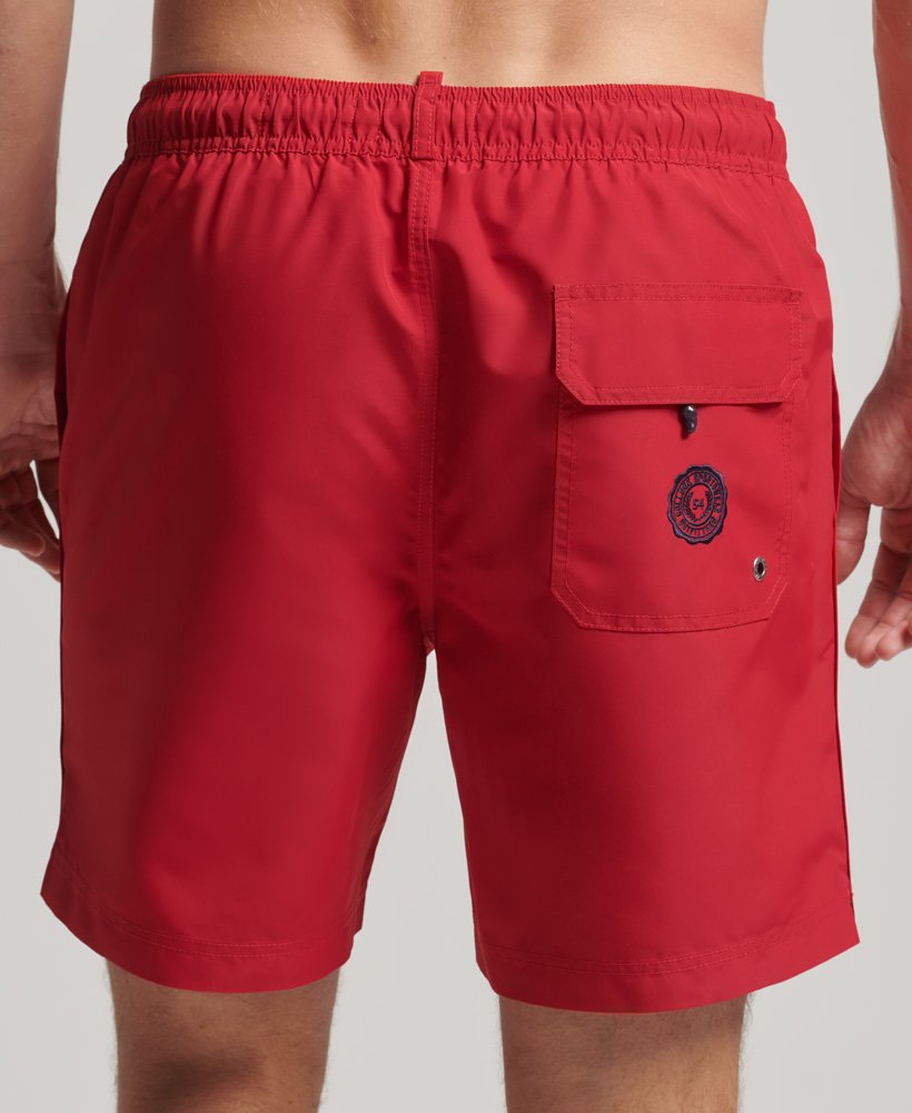 polo zwembroek van gerecycled materiaal in rood.