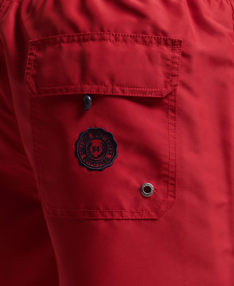 polo zwembroek van gerecycled materiaal in rood.