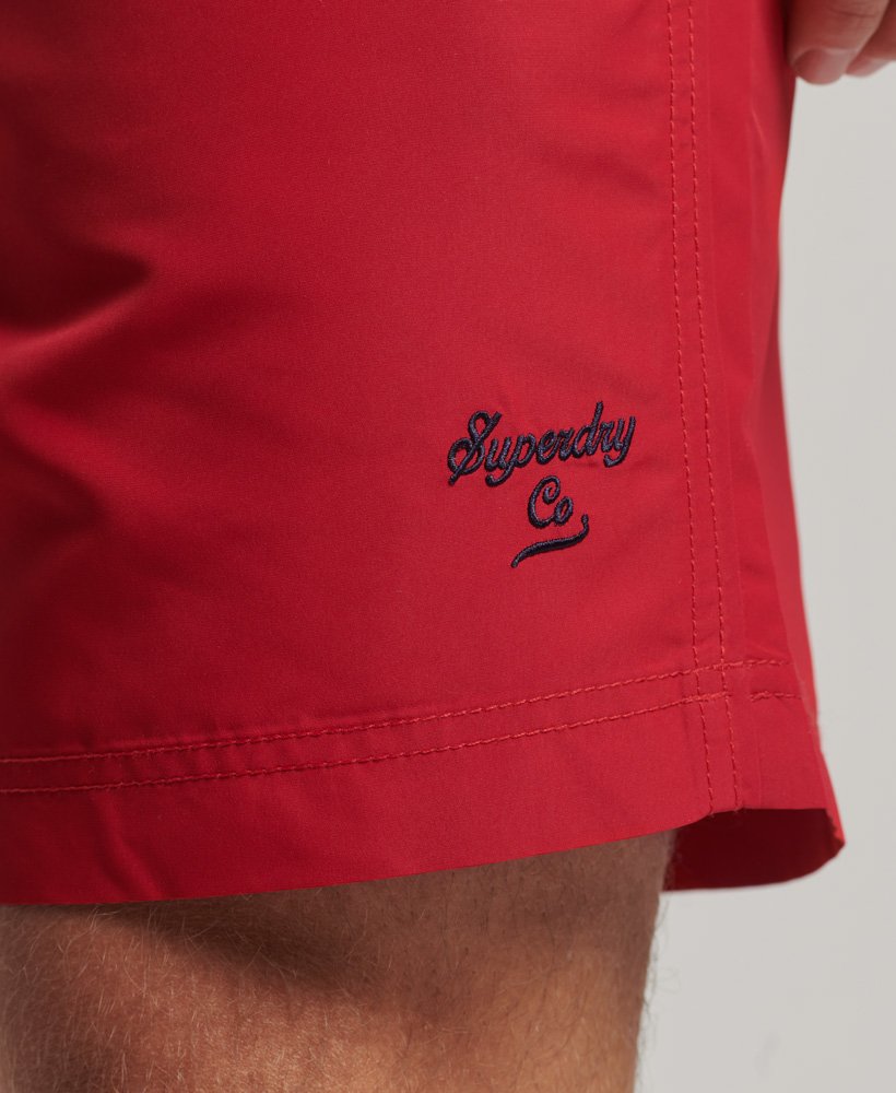 polo zwembroek van gerecycled materiaal in rood.