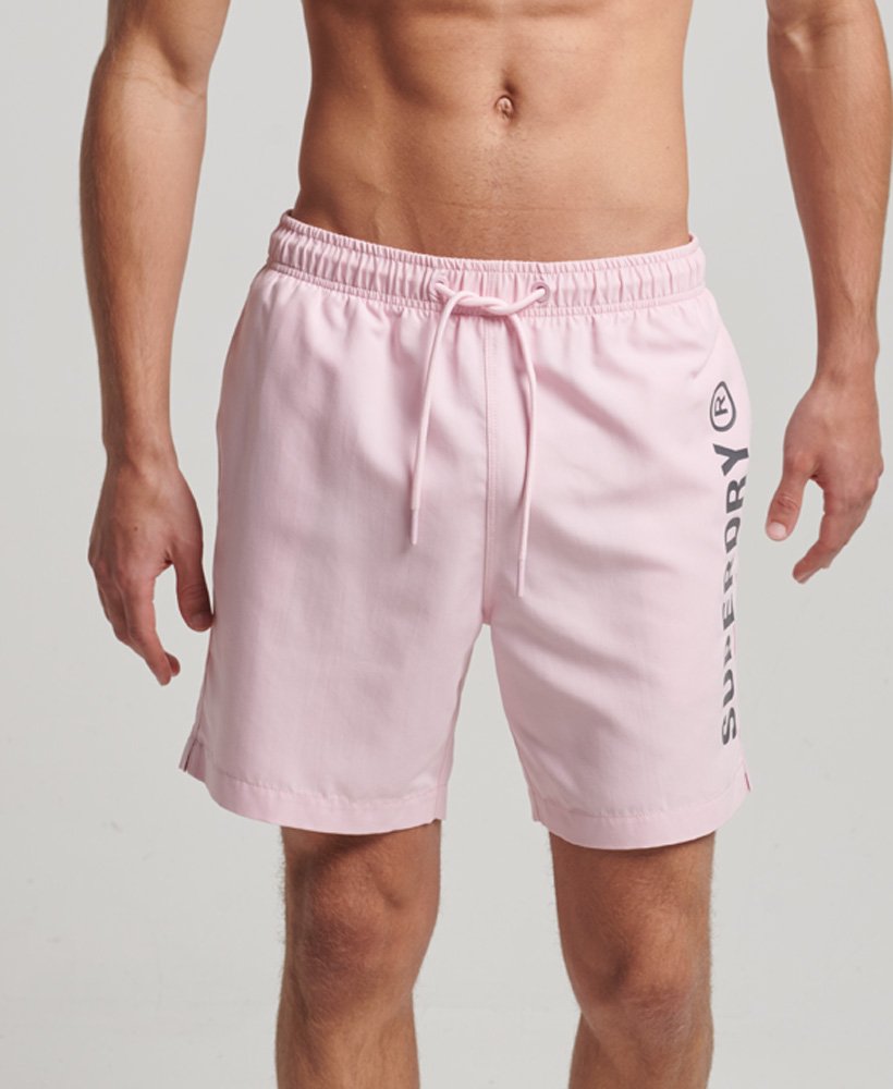 core sport 17 inch zwembroek van gerecycled materiaal in montauk pink