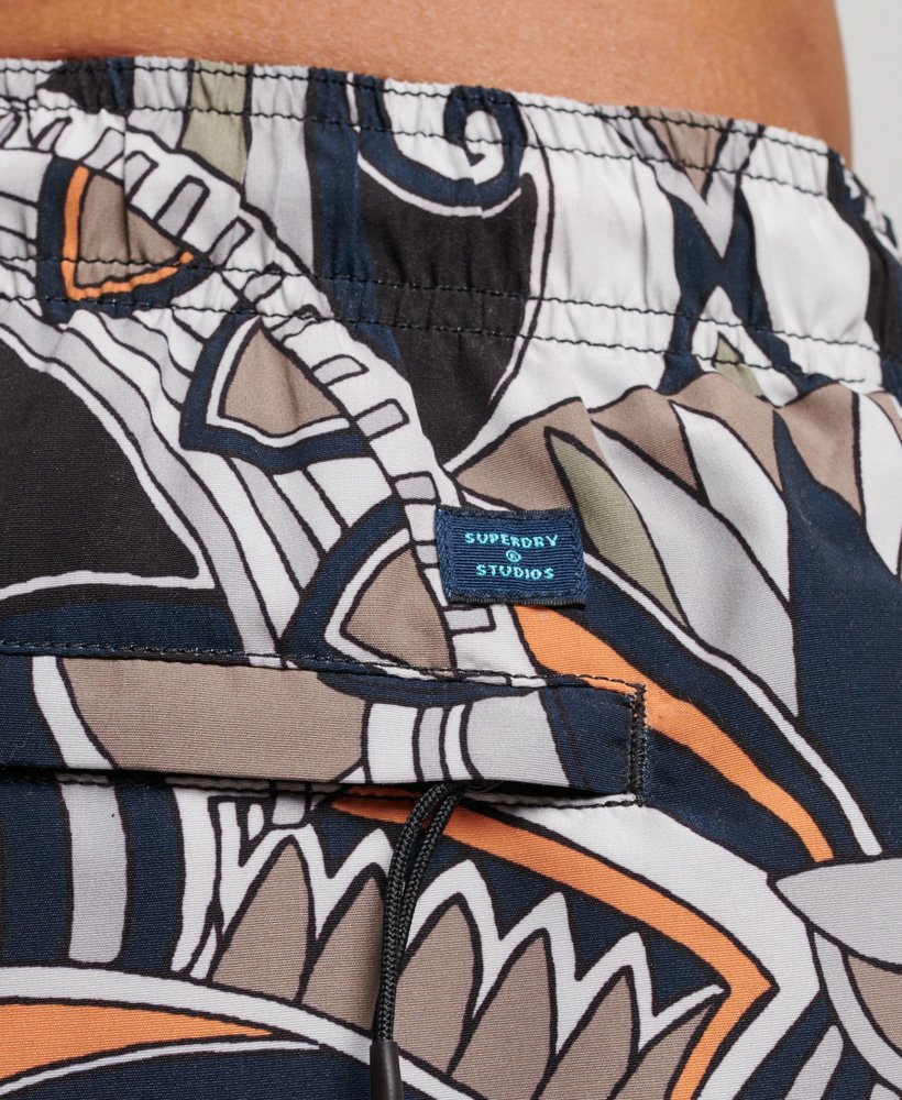 gerecyclede zwembroek in agnes black-print