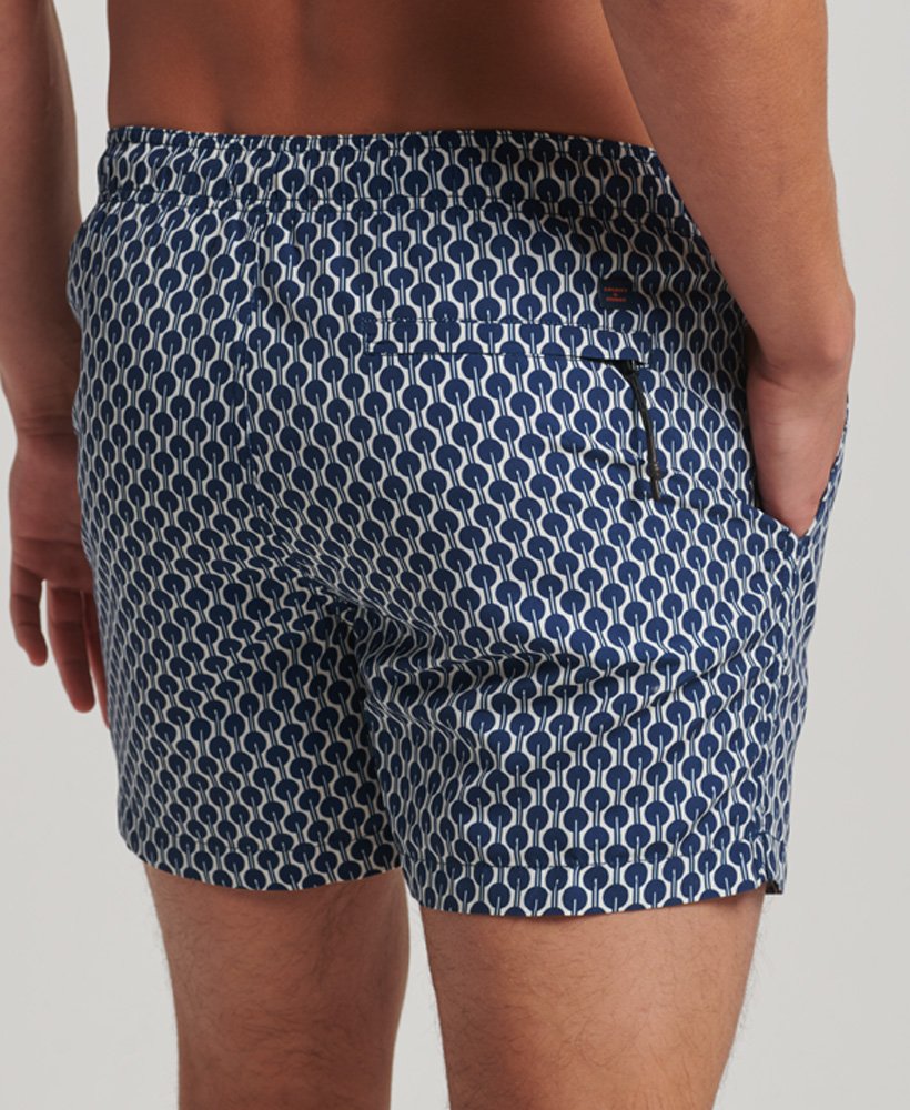 gerecyclede zwembroek in gabriella navy-print