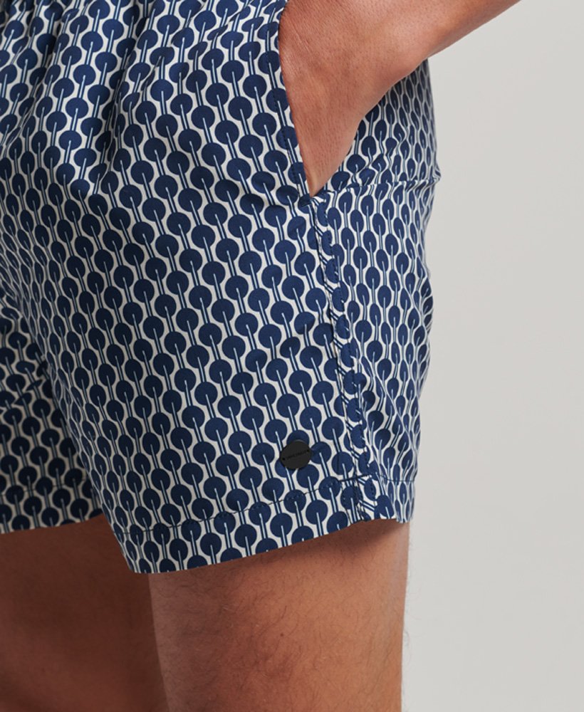 gerecyclede zwembroek in gabriella navy-print