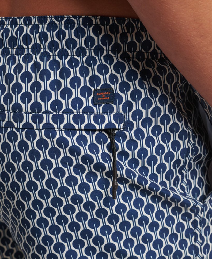 gerecyclede zwembroek in gabriella navy-print