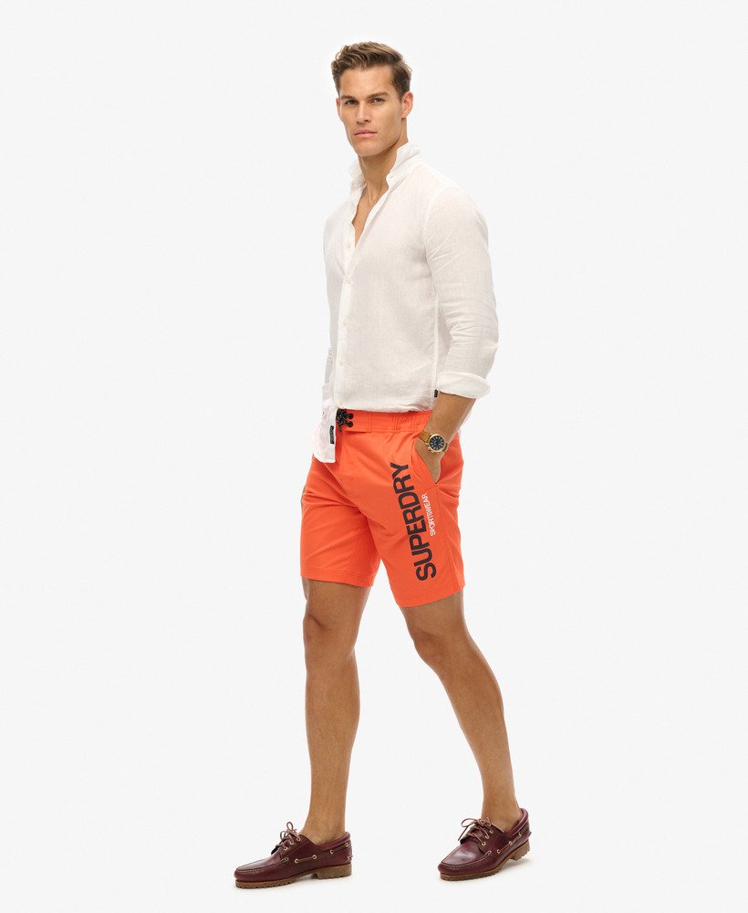 sportkleding gerecyclede boardshorts in oranje