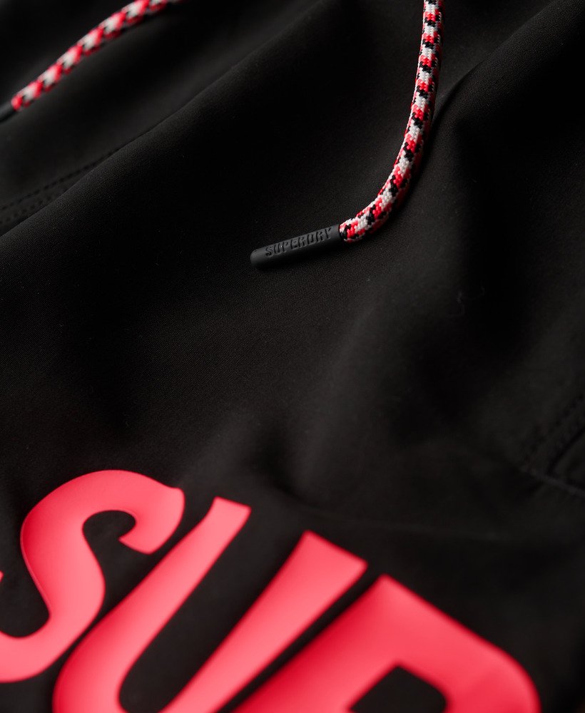 sportswear logo 17-inch zwembroek van gerecycled materiaal in zwart