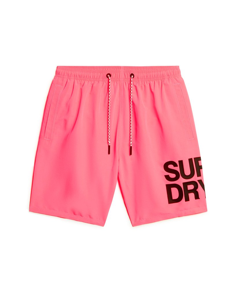 sportswear logo 17-inch gerecyclede zwembroek in shocking pink