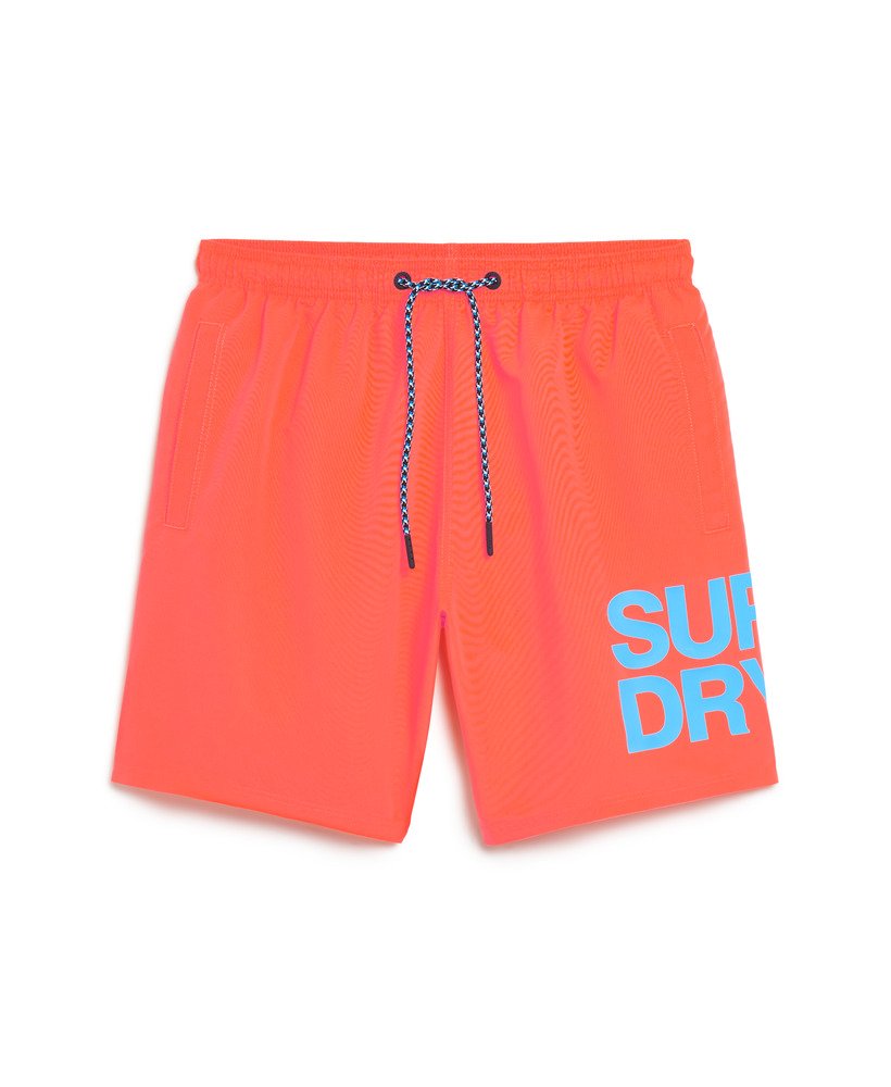 sportswear logo 17-inch zwembroek van gerecycled materiaal in hyper fire coral