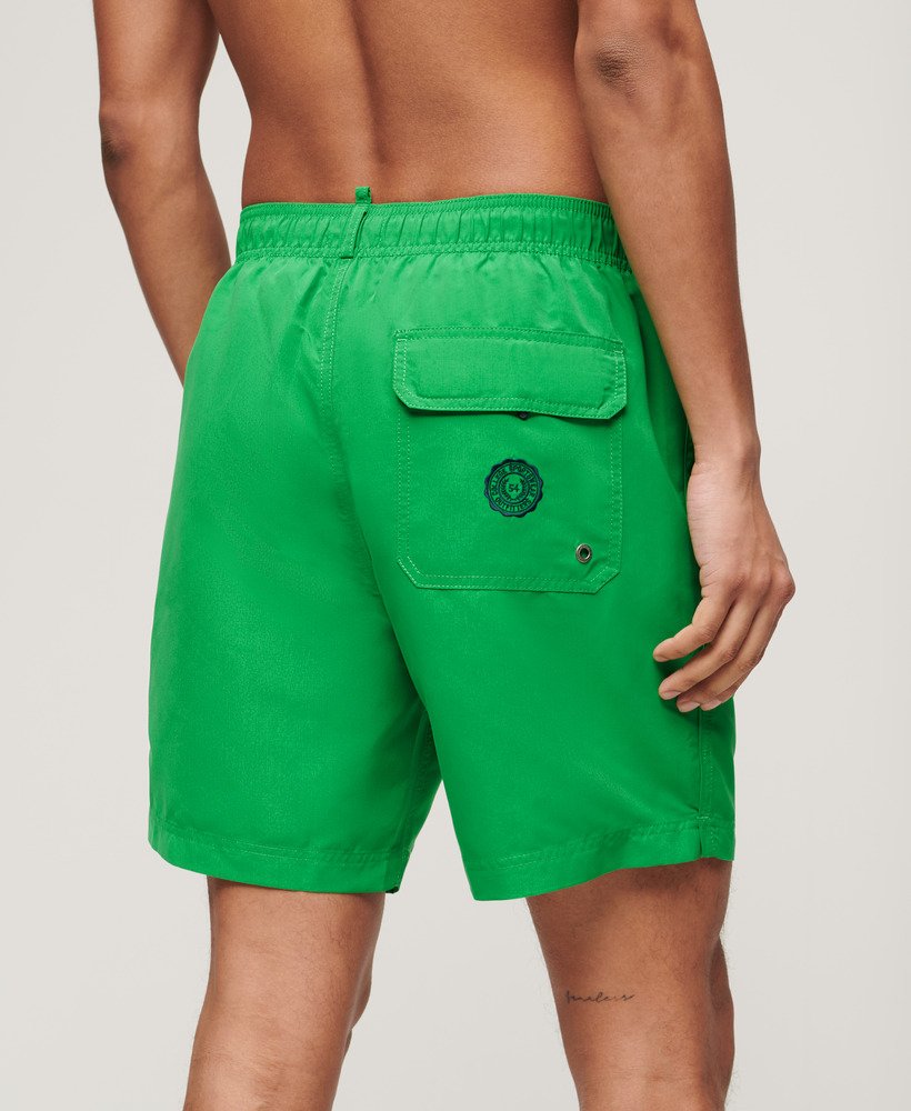 gerecyclede polo zwemshorts van 43 cm in de kleur drop kick green.