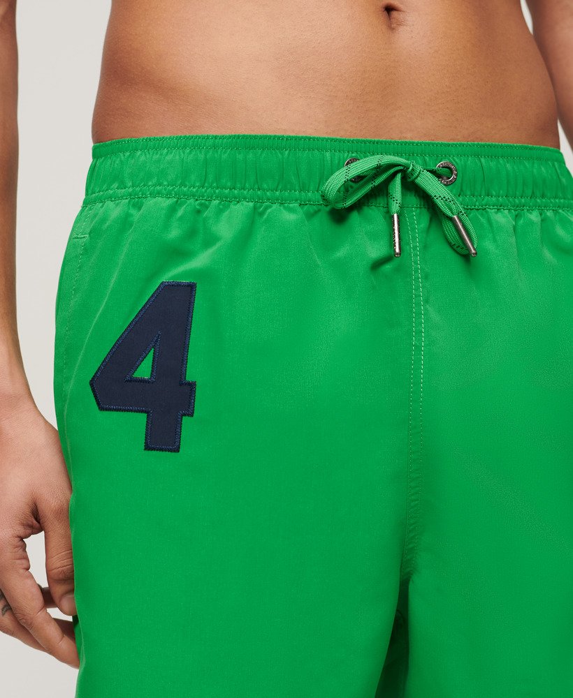 gerecyclede polo zwemshorts van 43 cm in de kleur drop kick green.