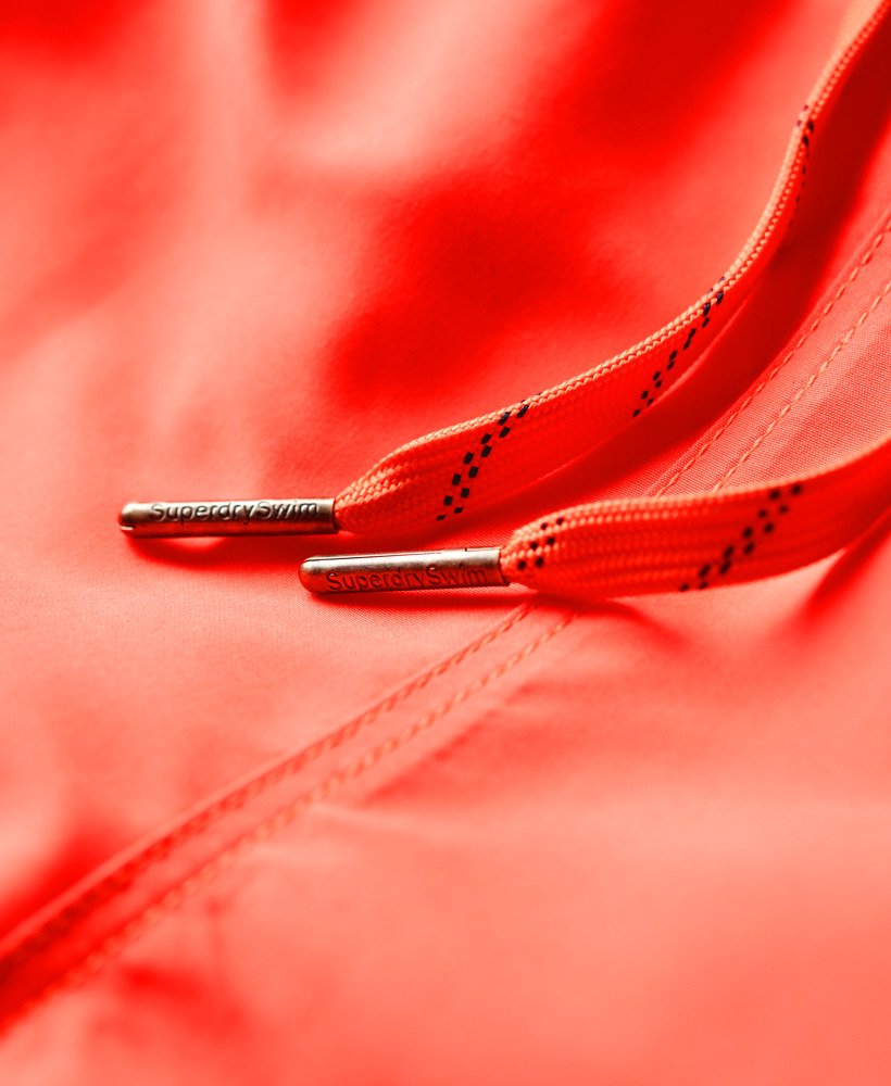 gerecyclede polo zwemshorts van 43 cm in hot coral