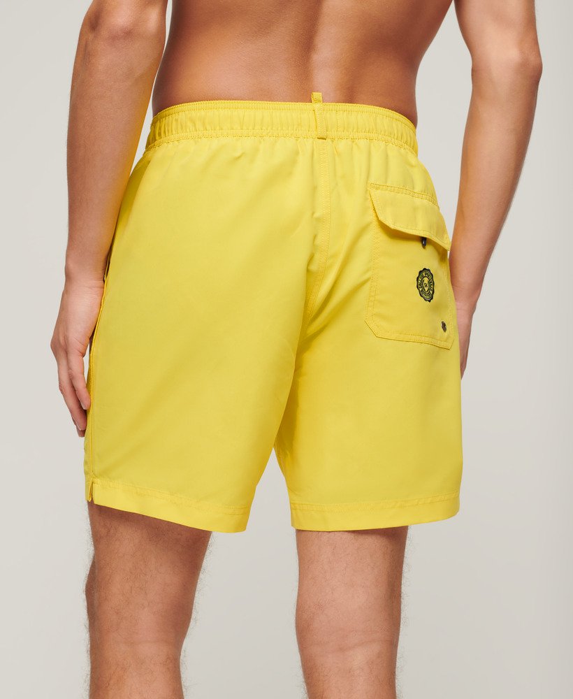 gerecyclede polo zwemshorts van 43 cm in nautisch geel.
