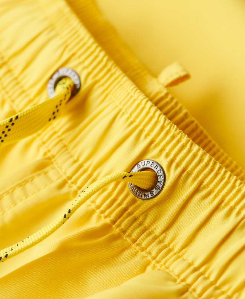 gerecyclede polo zwemshorts van 43 cm in nautisch geel.
