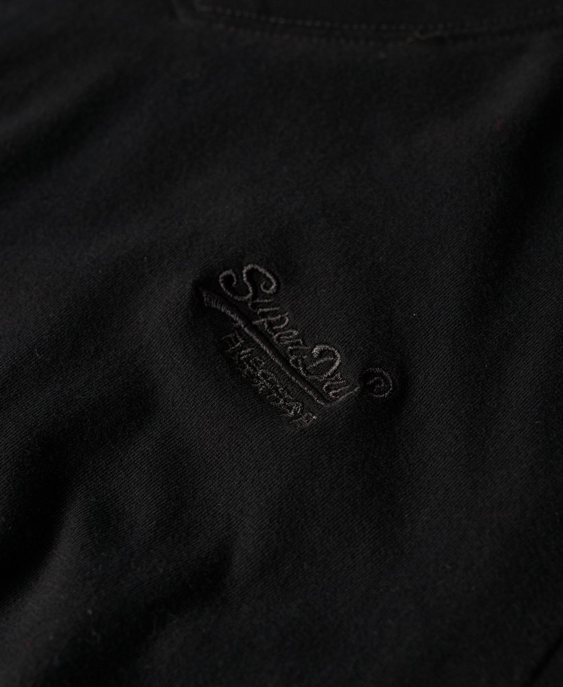 biologisch katoenen essential logo v-hals t-shirt in zwart