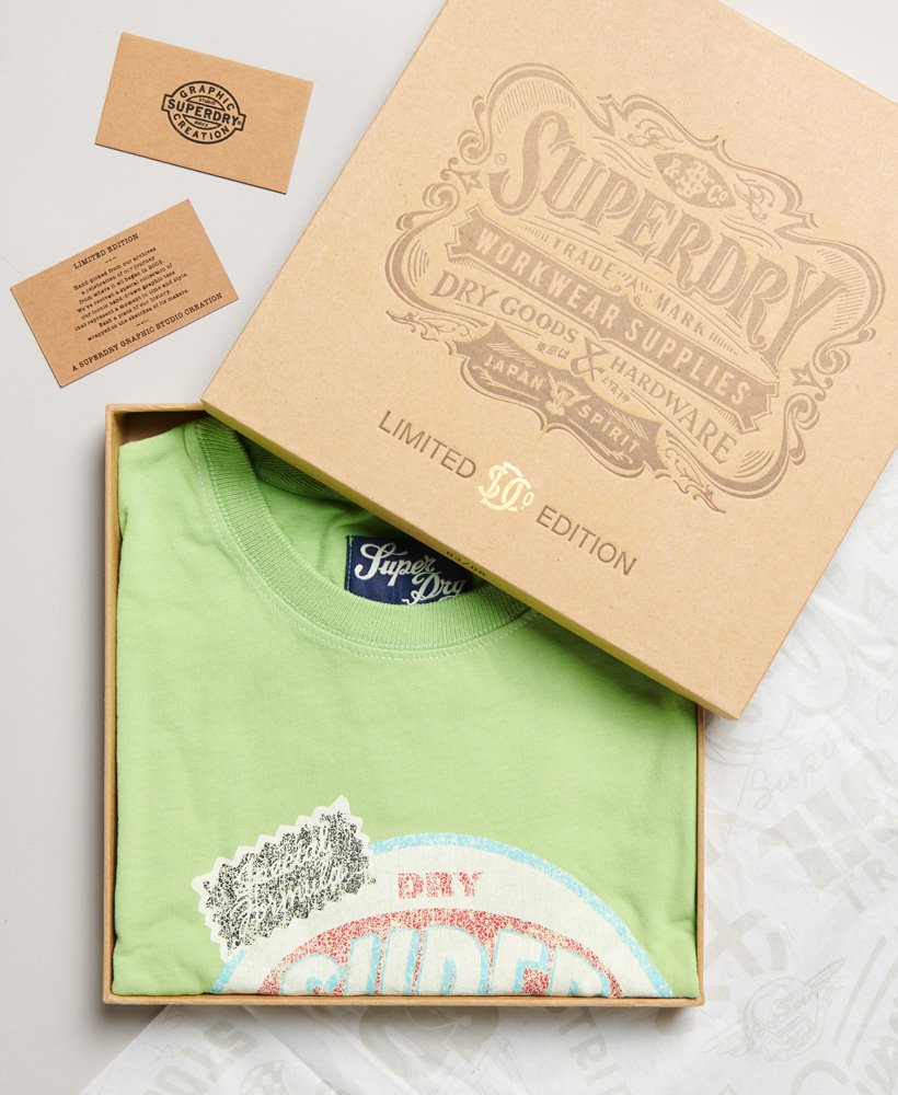 limited edition vintage 08 rework classic t-shirt in zachtgroen