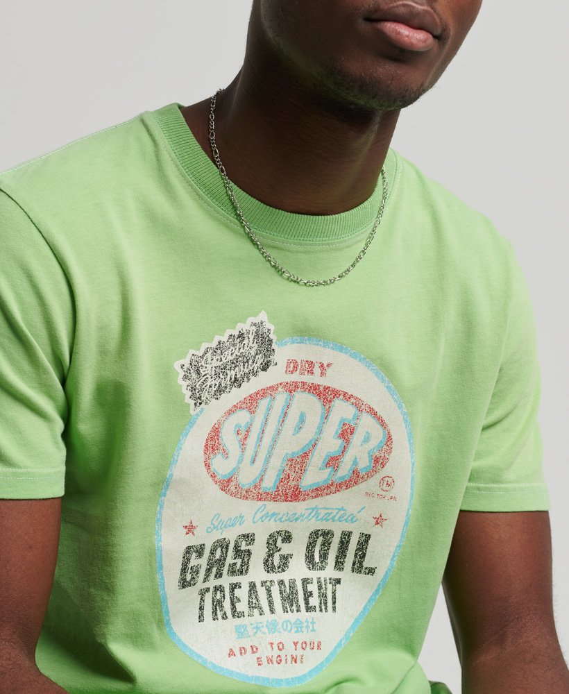 limited edition vintage 08 rework classic t-shirt in zachtgroen
