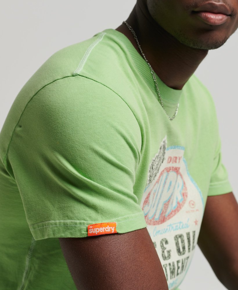 limited edition vintage 08 rework classic t-shirt in zachtgroen
