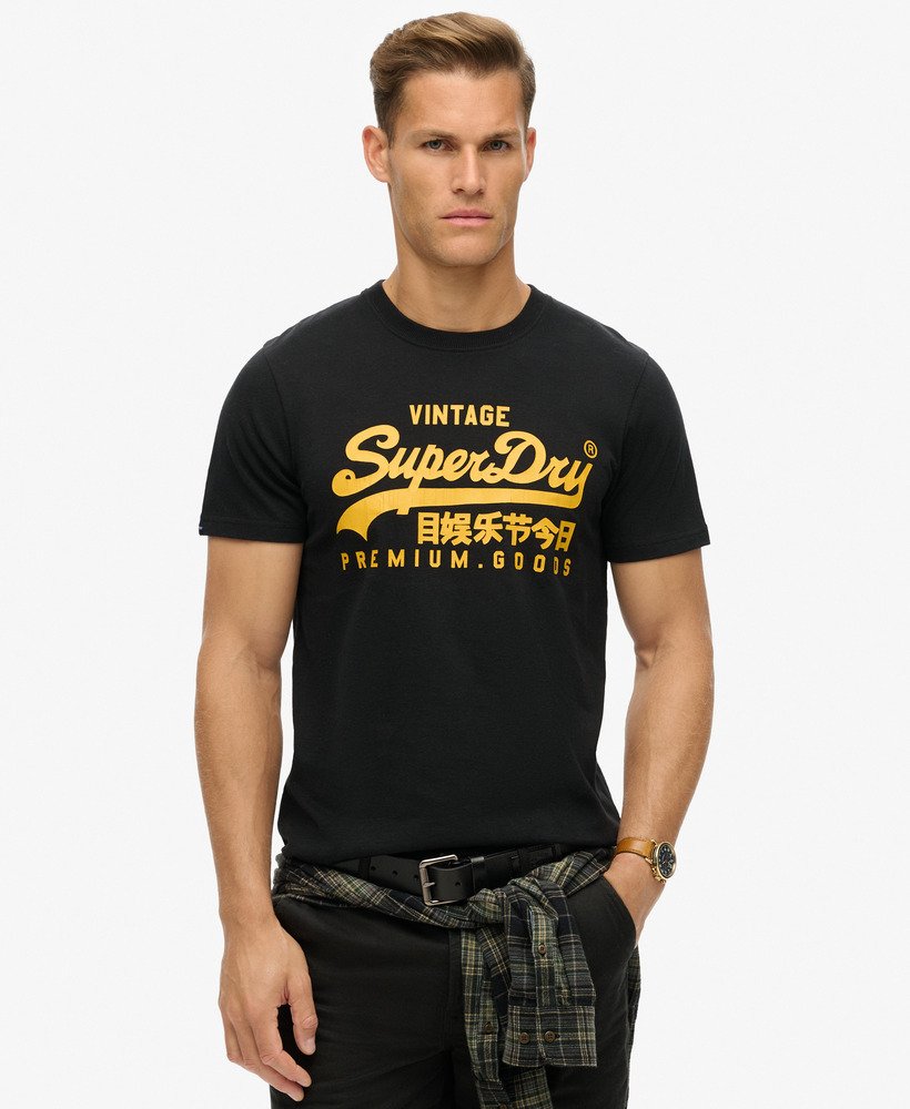 vintage logo heritage t-shirt in zwart