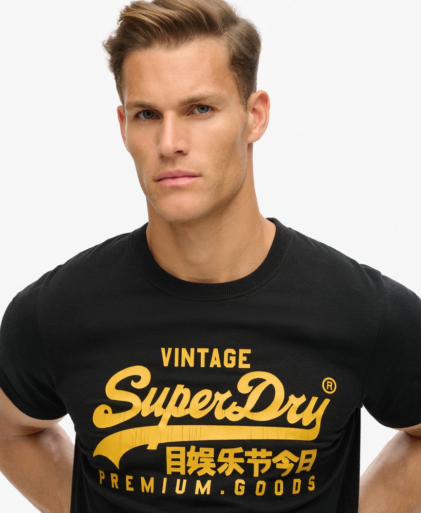 vintage logo heritage t-shirt in zwart