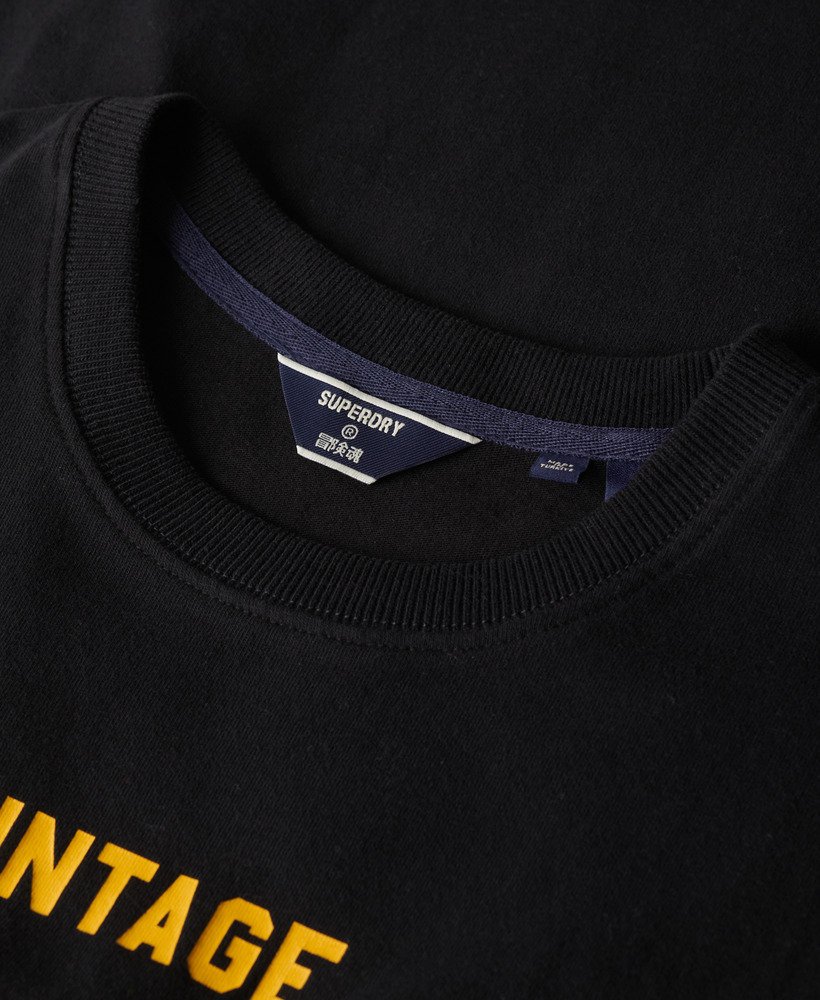 vintage logo heritage t-shirt in zwart