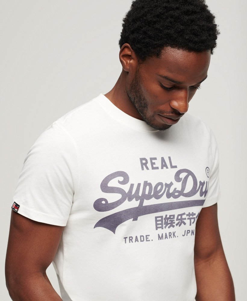 vintage logo t-shirt in ecru