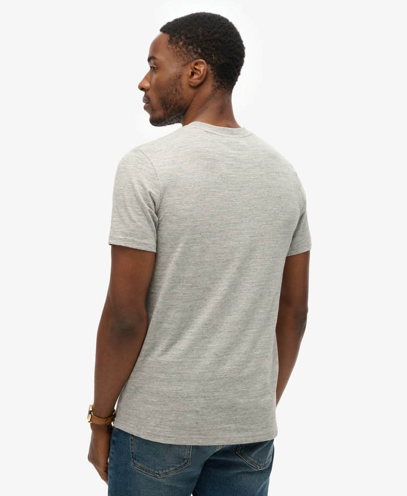 vintage logo t-shirt in sportief grijs gemêleerd
