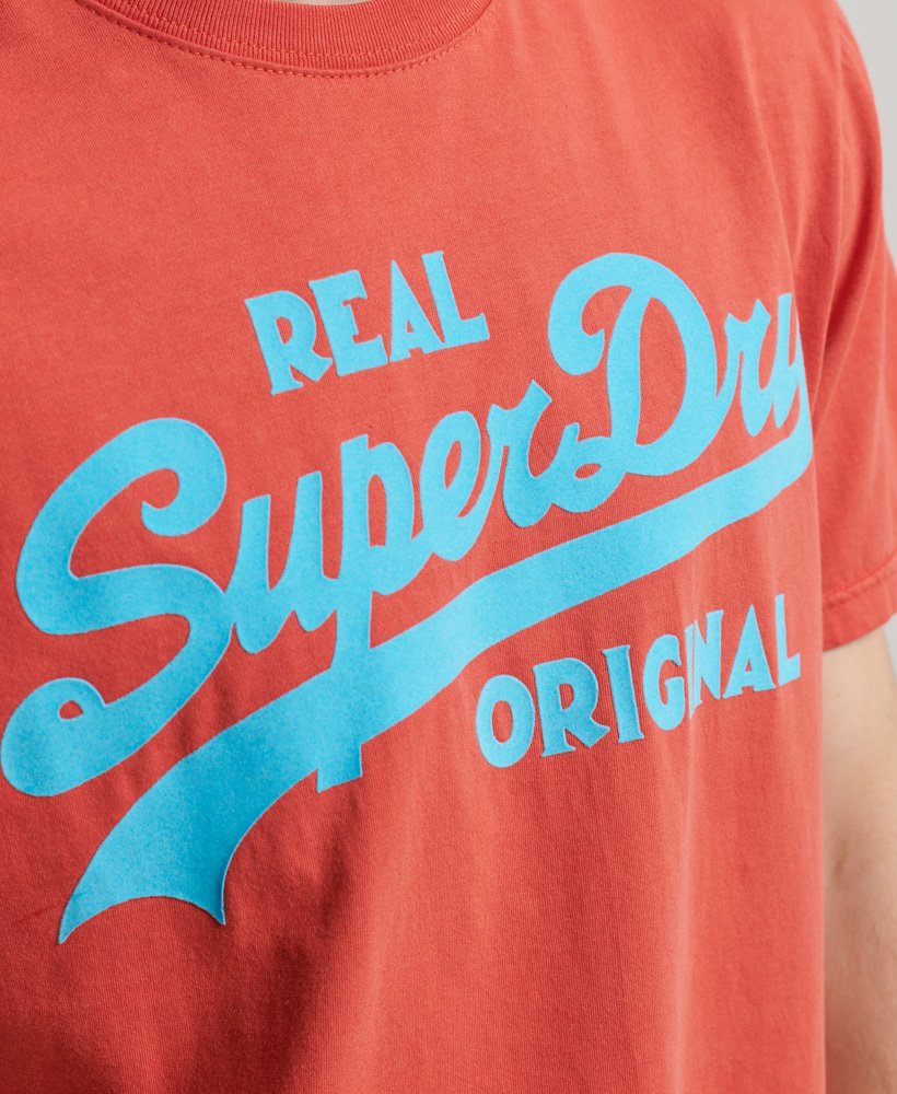 vintage logo neon t-shirt in amerikaans rood