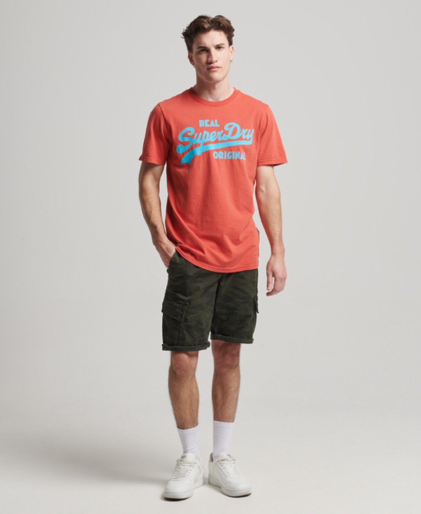 vintage logo neon t-shirt in amerikaans rood
