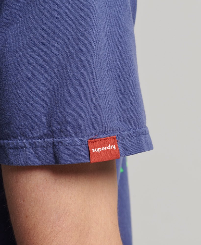 vintage logo neon t-shirt in frontier blue