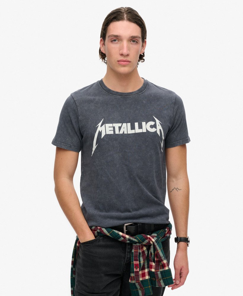 metallica x superdry limited edition band-t-shirt in mid merch black